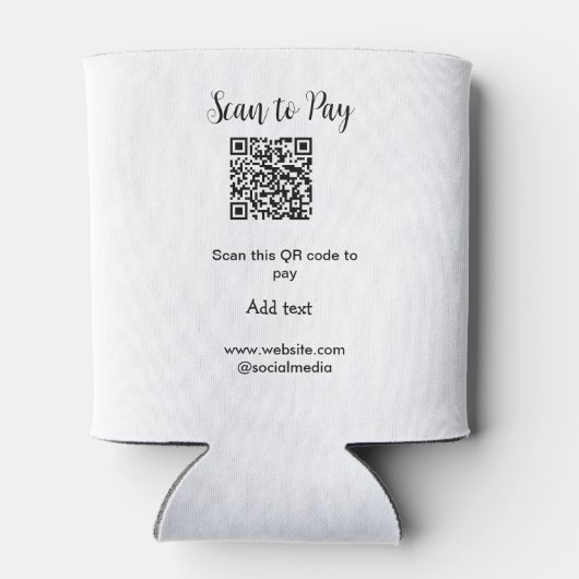 Scan-QR-Code bezahlen Fügen Sie E-Mail-Daten der W Dosenkühler (Rückseite)