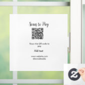 Scan-QR-Code bezahlen Fügen Sie E-Mail-Daten der W Fensteraufkleber (Zuhause)