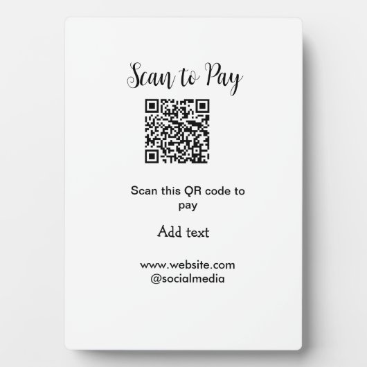 Scan-QR-Code bezahlen Fügen Sie E-Mail-Daten der W Fotoplatte (Vorderseite)