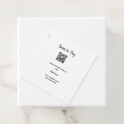 Scan-QR-Code bezahlen Fügen Sie E-Mail-Daten der W Geschenkanhänger (Beispiel)