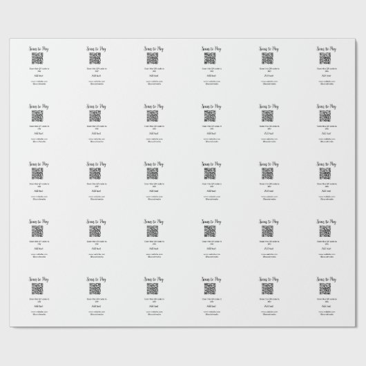 Scan-QR-Code bezahlen Fügen Sie E-Mail-Daten der W Geschenkpapier (Flach)