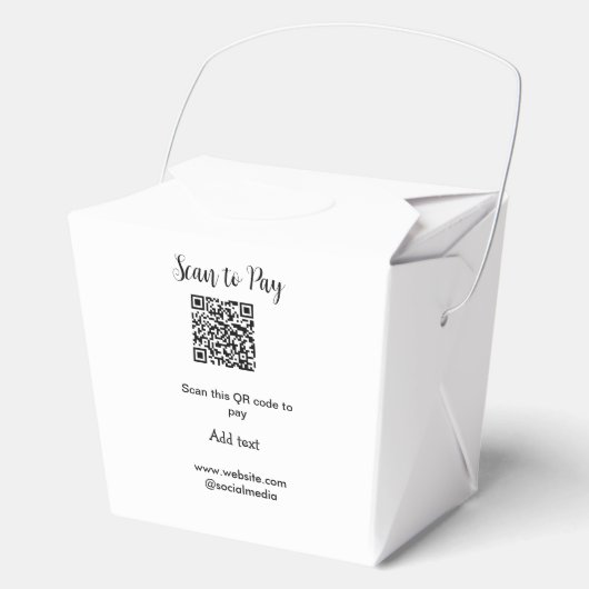 Scan-QR-Code bezahlen Fügen Sie E-Mail-Daten der W Geschenkschachtel (Vorderseite)