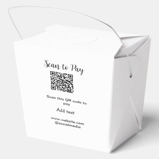 Scan-QR-Code bezahlen Fügen Sie E-Mail-Daten der W Geschenkschachtel (Rückseite)