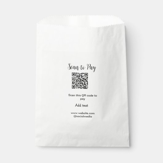 Scan-QR-Code bezahlen Fügen Sie E-Mail-Daten der W Geschenktütchen (Vorderseite)