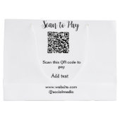 Scan-QR-Code bezahlen Fügen Sie E-Mail-Daten der W Große Geschenktüte (Rückseite)