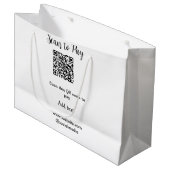 Scan-QR-Code bezahlen Fügen Sie E-Mail-Daten der W Große Geschenktüte (Vorderseite Schrägansicht)