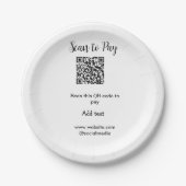 Scan-QR-Code bezahlen Fügen Sie E-Mail-Daten der W Pappteller (Vorderseite)