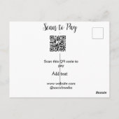 Scan-QR-Code bezahlen Fügen Sie E-Mail-Daten der W Postkarte (Rückseite)