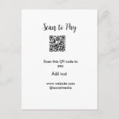 Scan-QR-Code bezahlen Fügen Sie E-Mail-Daten der W Postkarte (Vorderseite)