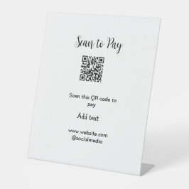 Scan-QR-Code bezahlen Fügen Sie E-Mail-Daten der W Sockelschild