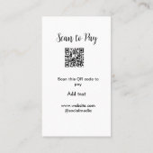 Scan-QR-Code bezahlen Fügen Sie E-Mail-Daten der W Visitenkarte (Rückseite)
