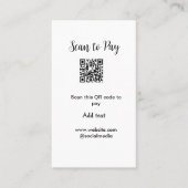 Scan-QR-Code bezahlen Fügen Sie E-Mail-Daten der W Visitenkarte (Vorderseite)