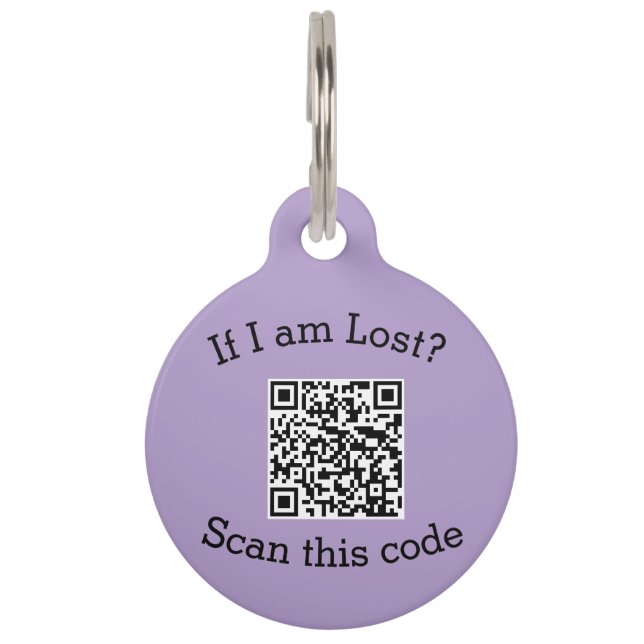 Scan QR code lost found me code pet  Haustiermarke (Vorderseite)