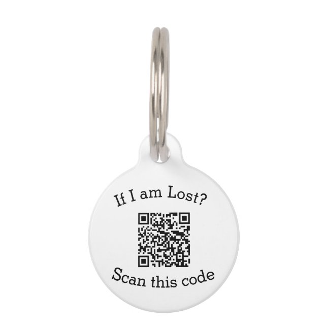 Scan QR code lost found me code pet  Haustiermarke (Vorderseite)