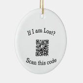Scan QR code lost found me code pet Keramik Ornament (Rechts)