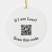 Scan QR code lost found me code pet Keramik Ornament (Vorne)