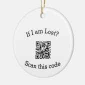 Scan QR code lost found me code pet Keramik Ornament (Links)