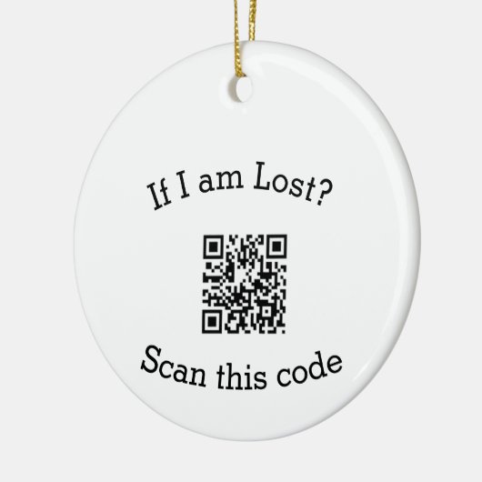 Scan QR code lost found me code pet  Keramik Ornament (Links)