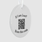 Scan QR code lost found me code pet  Ornament (Vorderseite)