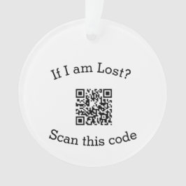 Scan QR code lost found me code pet Ornament