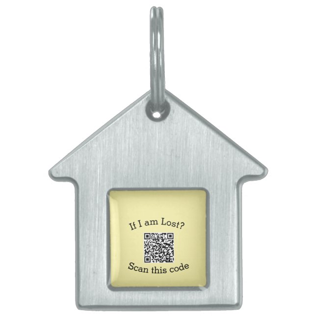 Scan QR code lost found me code pet  Tiermarke (Vorderseite)