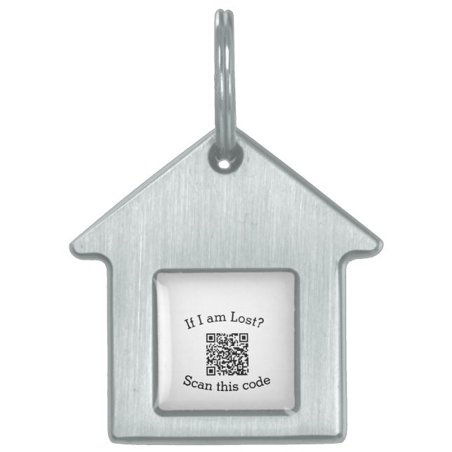 Scan QR code lost found me code pet  Tiermarke (Vorderseite)