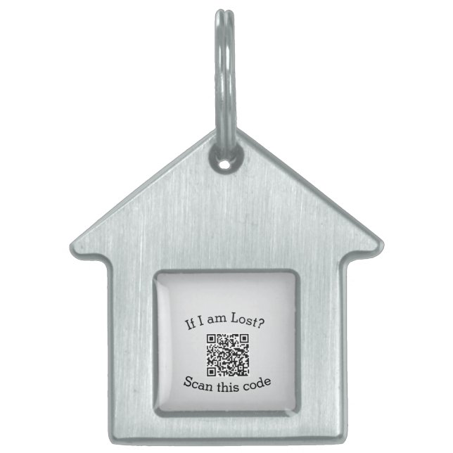 Scan QR code lost found me code pet  Tiermarke (Vorderseite)