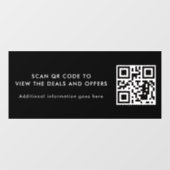 Scan QR Code Modern Promotional Business Fensteraufkleber (Blatt)