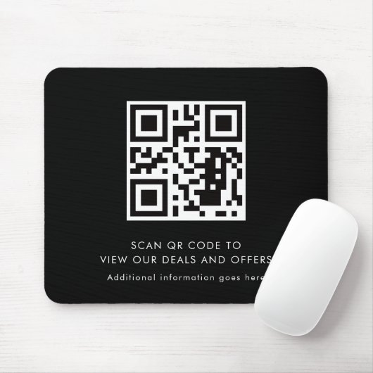 Scan QR Code Modern Promotional Business Mousepad (Mit Mouse)