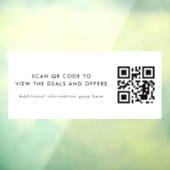 Scan QR Code Modern Simple Business Fensteraufkleber (Blatt 3)