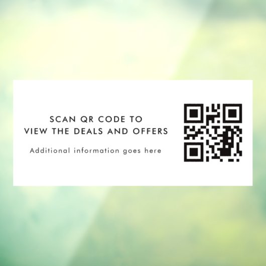 Scan QR Code Modern Simple Business Fensteraufkleber (Blatt 3)