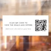 Scan QR Code Modern Simple Business Fensteraufkleber (Blatt 2)