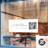 Scan QR Code Modern Simple Business Fensteraufkleber (Café-Fenster)