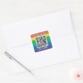 Scan QR-Code Regenbogen Classic Square Sticker (Umschlag)