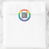 Scan QR-Code Regenbogen Klassischer Rundaufkleber Runder Aufkleber (Tasche)
