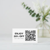 Scan-QR-Code Schwarz-Weiß-Diskontcode Visitenkarte (Stehend Vorderseite)