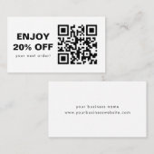 Scan-QR-Code Schwarz-Weiß-Diskontcode Visitenkarte (Vorne/Hinten)