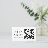 Scan-QR-Code Schwarz-Weiß-Diskontcode Visitenkarte (Stehend Vorderseite)