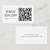 Scan-QR-Code Schwarz-Weiß-Diskontcode Visitenkarte (Vorne/Hinten)