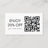 Scan-QR-Code Schwarz-Weiß-Diskontcode Visitenkarte (Vorderseite)