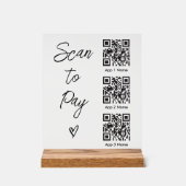 Scan QR Code to Pay For Business Digital Payment Acrylschild (Vorderseite)