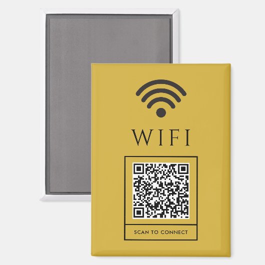 Scan QR for Guest WiFi Magnet Sign Easy Access (Vorderseite/Rückseite)
