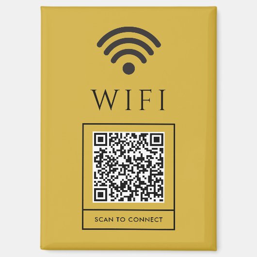 Scan QR for Guest WiFi Magnet Sign Easy Access (Vorderseite)