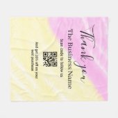 Scan QR to follow us thank you discount code pink  Fleecedecke (Vorderseite (Horizontal))