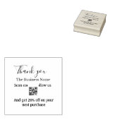 Scan QR to follow us thank you discount code pink Gummistempel (Stempel)