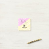 Scan QR to follow us thank you discount code pink  Post-it Klebezettel (Auf Schreibtisch)