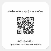 Scan to Connect ACSSolution Quadratischer Aufkleber (Vorderseite)