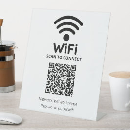 Scan to Connect Free Guest Wifi Sockelschild