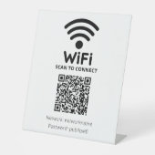 Scan to Connect Free Guest Wifi Sockelschild (Vorderseite)