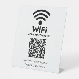 Scan to Connect Free Guest Wifi Sockelschild